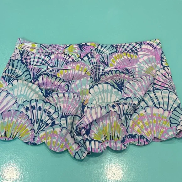 🐚 Lilly Pulitzer Pastel Seashell Oh Shelli Buttercup Shorts 🐚 - Picture 5 of 5